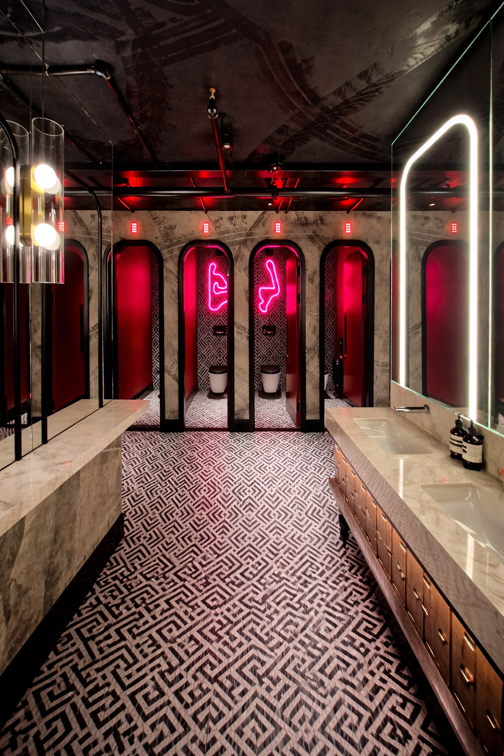 F1 Arcade Atlanta commercial restroom project